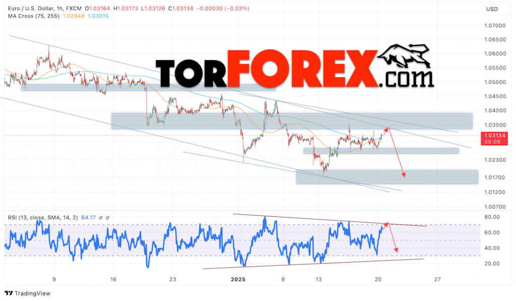 Прогноз Евро Доллар EUR/USD на 21 января 2025