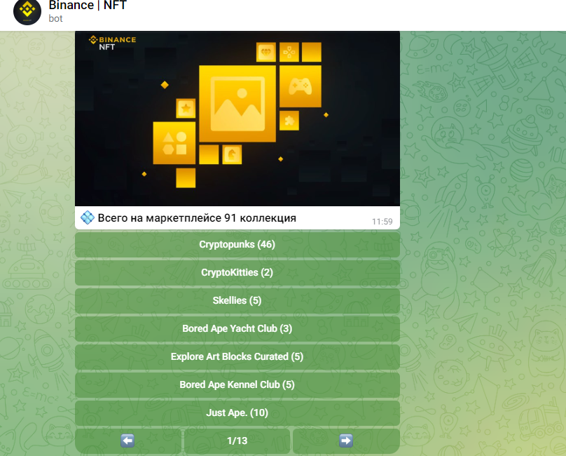 binance nft telegram binance nft telegram