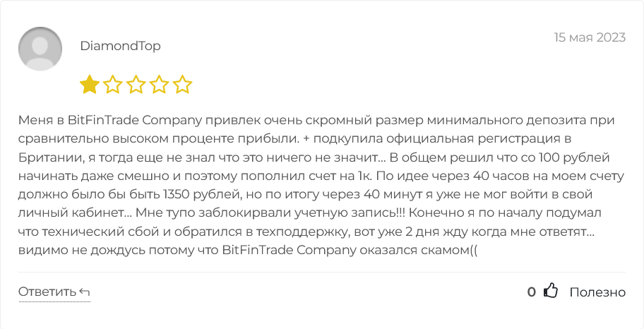 bitfintrade com отзывы