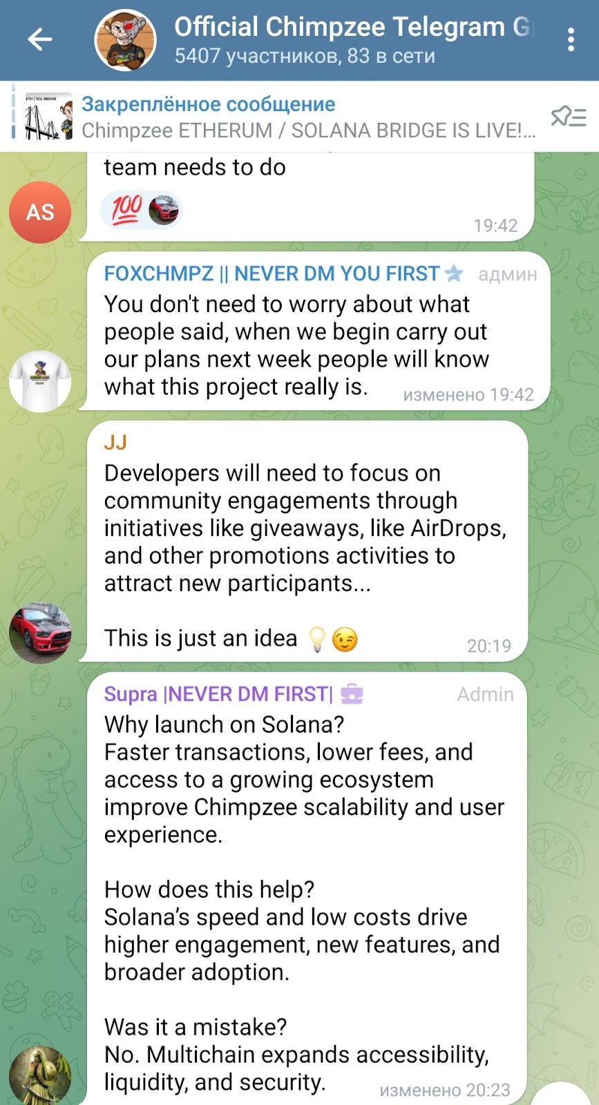 chimpzee telegram