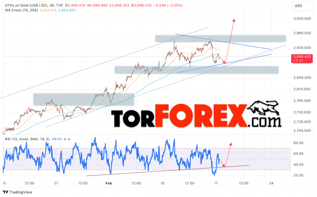 Цена Золота прогноз XAU/USD на 18 февраля 2025