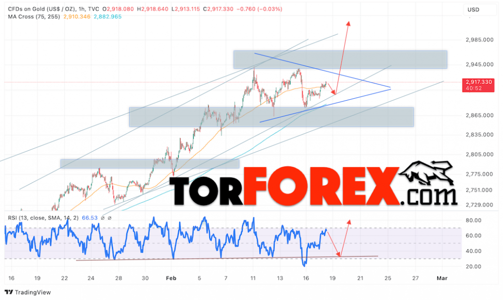 Цена Золота прогноз XAU/USD на 19 февраля 2025