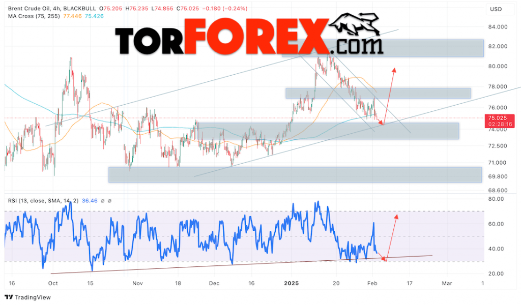 Нефть прогноз цены Brent на 5 февраля 2025