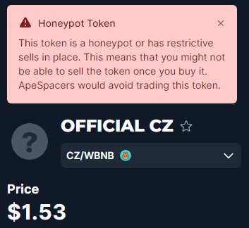 official cz токен обзор