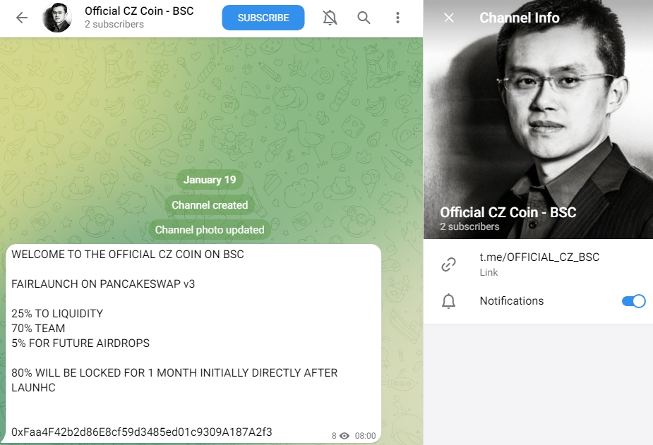официальный токен cz обзор