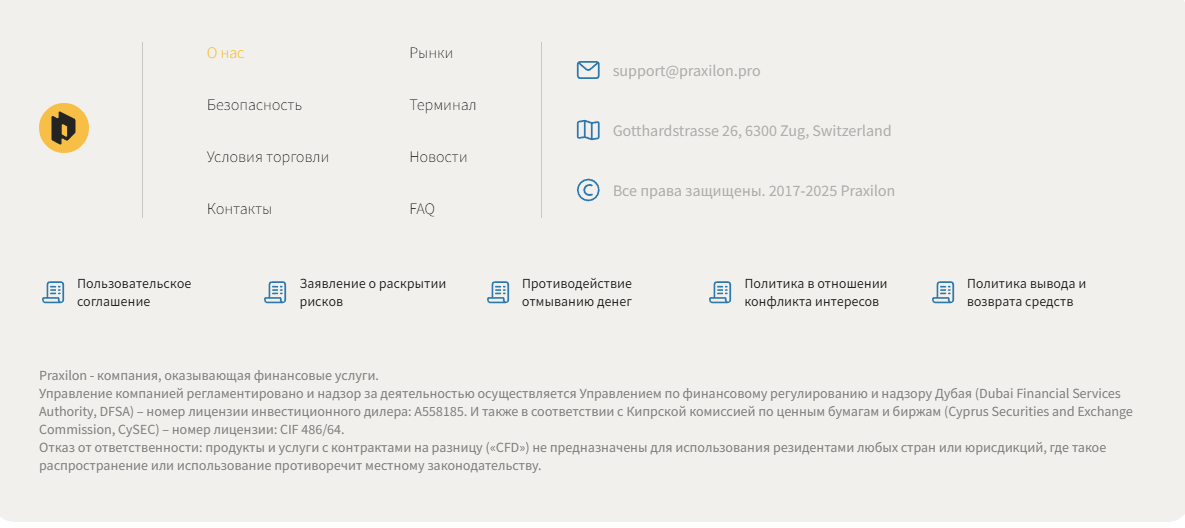 praxilon биржа