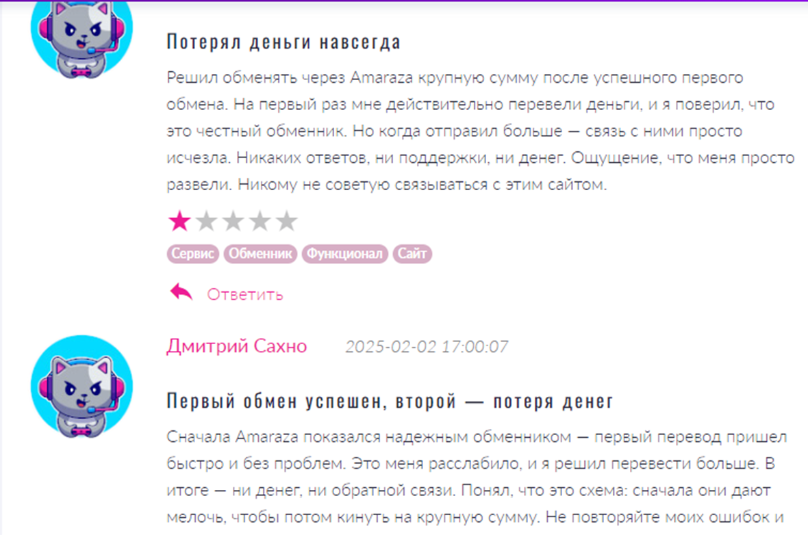 amaraza отзывы