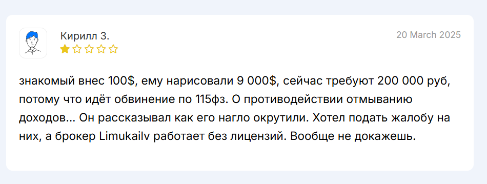 limukailv отзывы брокер