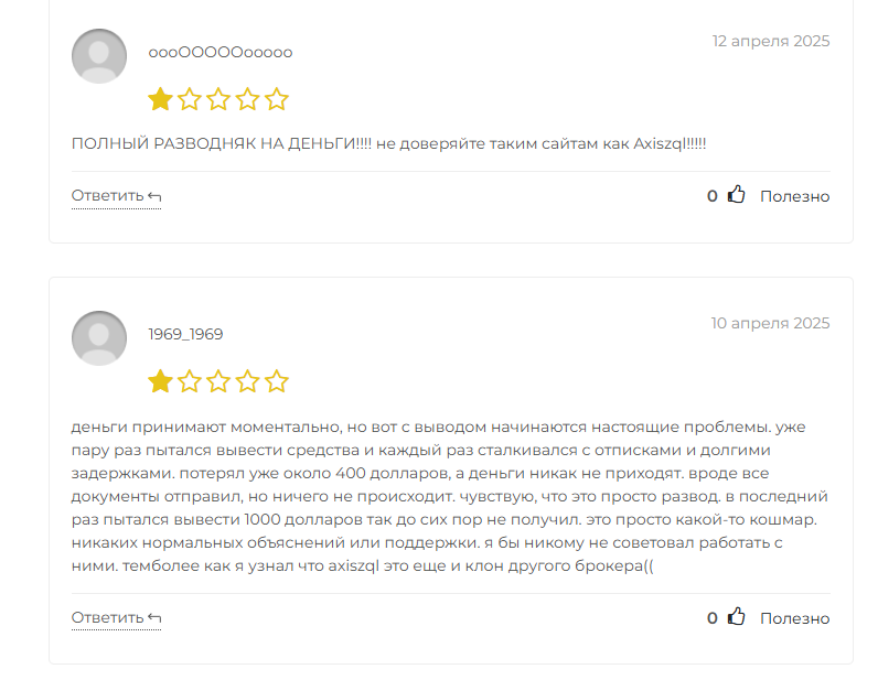 axiszql отзывы