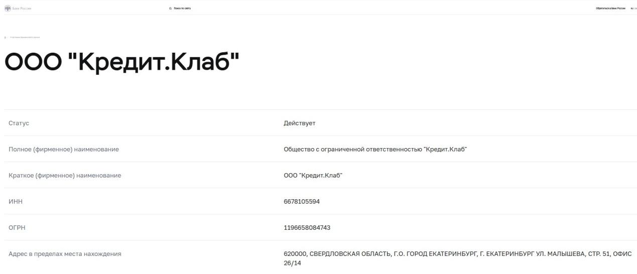 банк кредит клуб деньги отзывы инвесторов