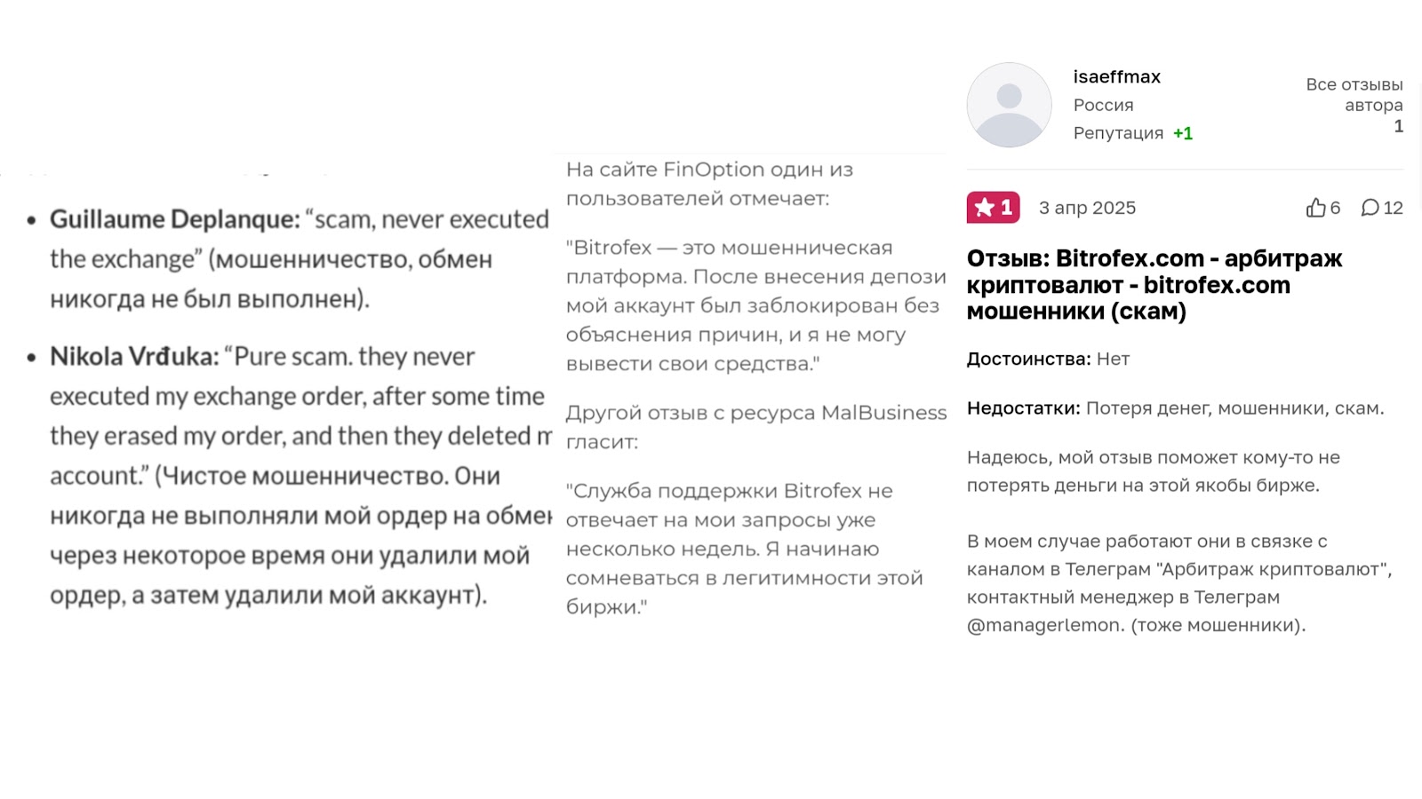 bitrofex скам