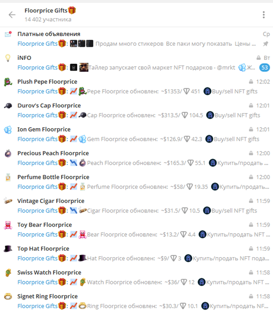 gift news telegram