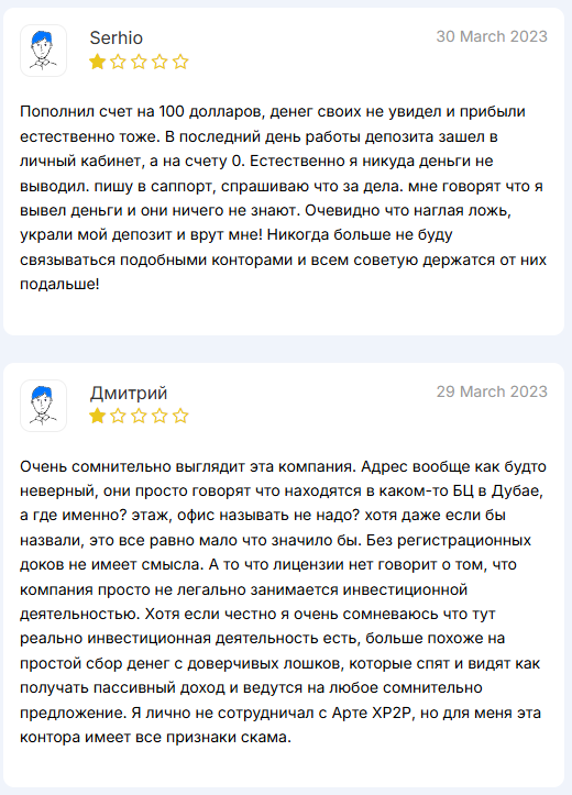 Artex p2p отзывы