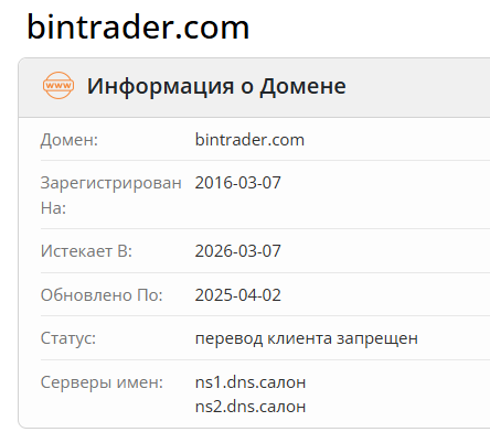 Бинтрейдер отзывы