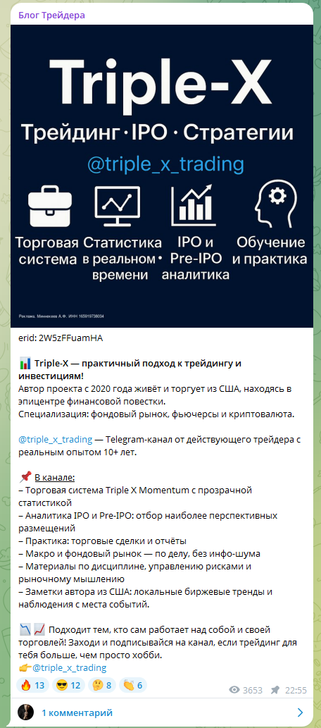 блог трейдера инвестиции