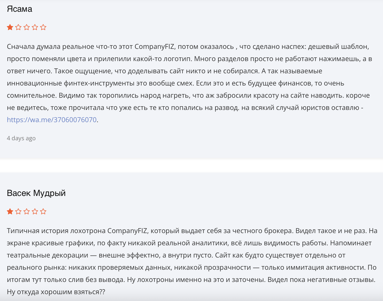 companyfiz отзывы