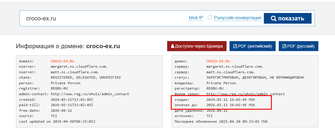 croco ex отзывы
