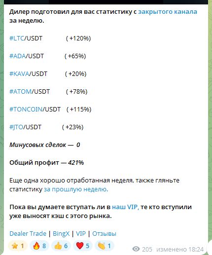 Dealer Trade телеграм