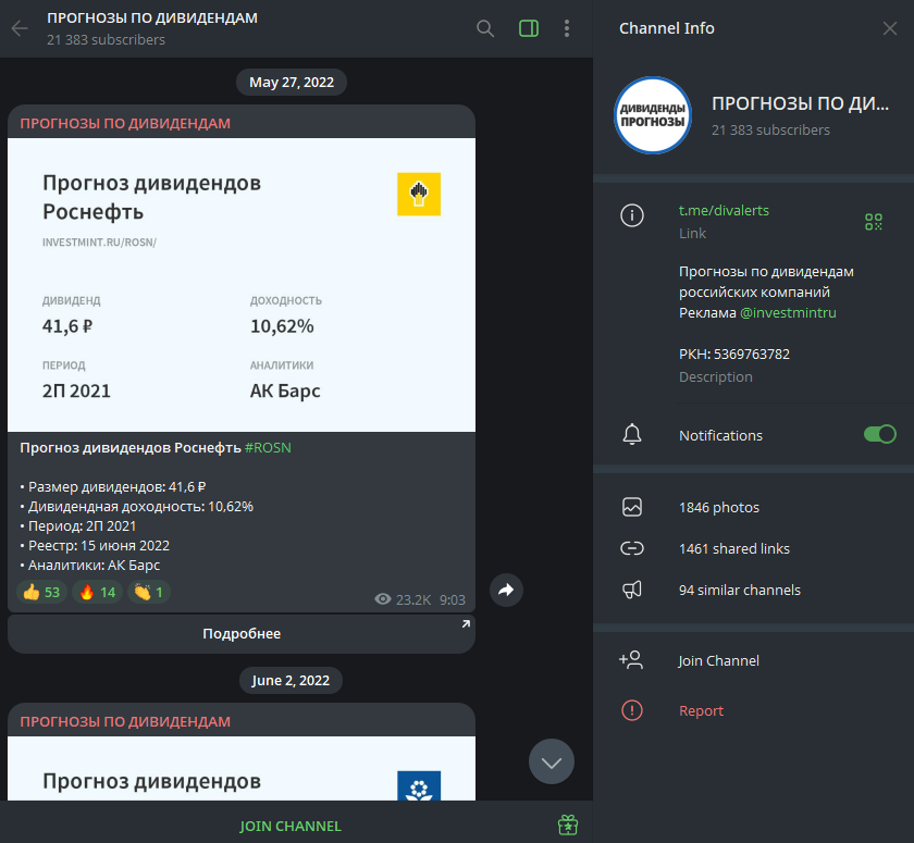 прогнозы по дивидендам