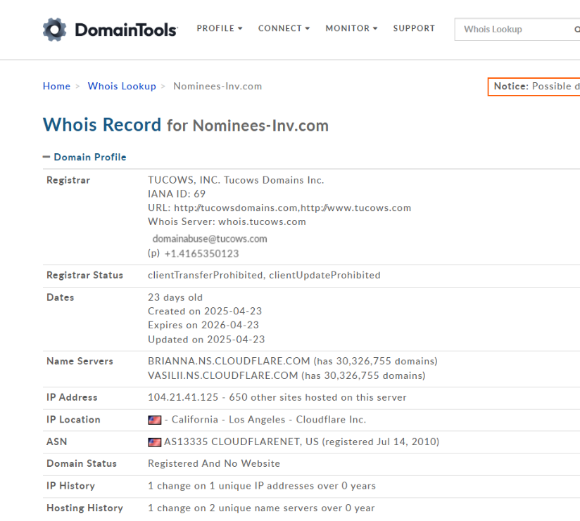 развод nominees inv