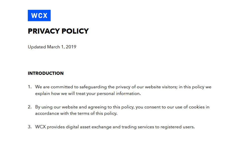 Wcex Co биржа
