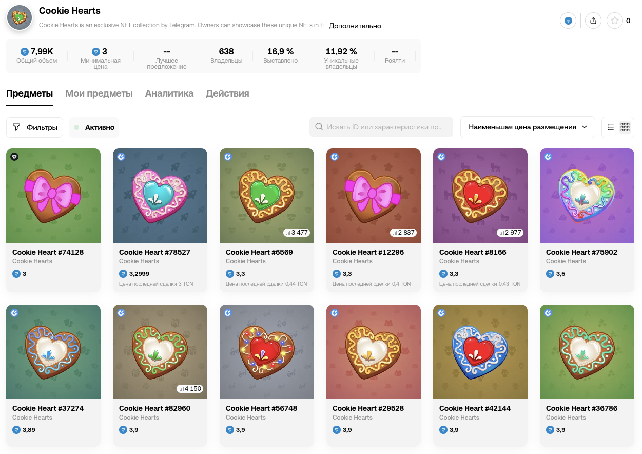 cookie heart nft телеграм