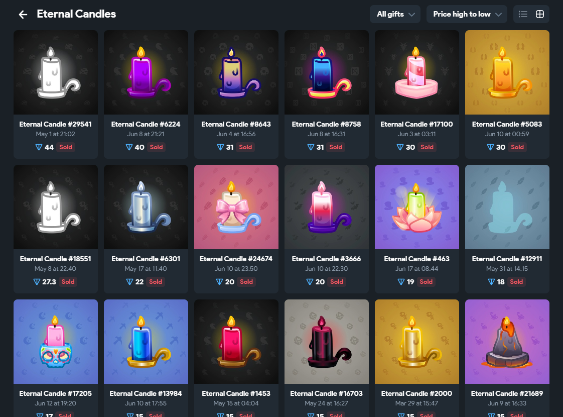 eternal candle telegram nft