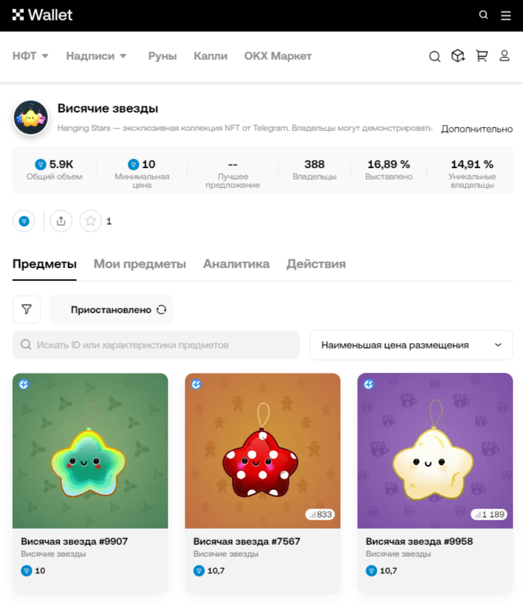 hanging star телеграм