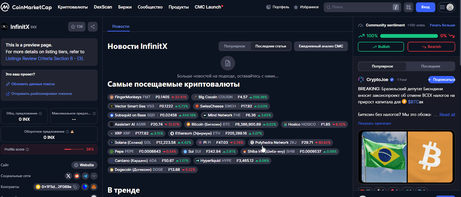 ifx монета