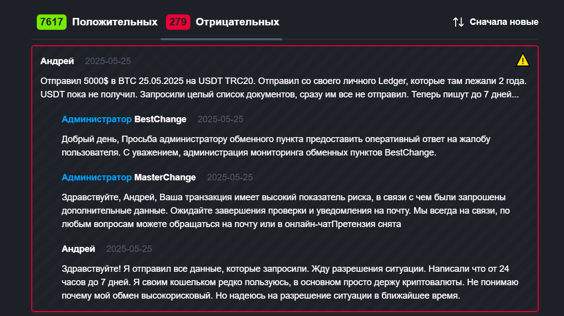 masterchange отзывы