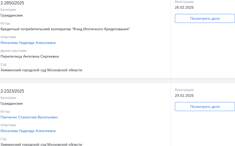михалева надежда усатые друзья алексеевна суд