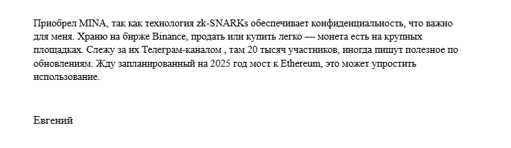 mina криптовалюта