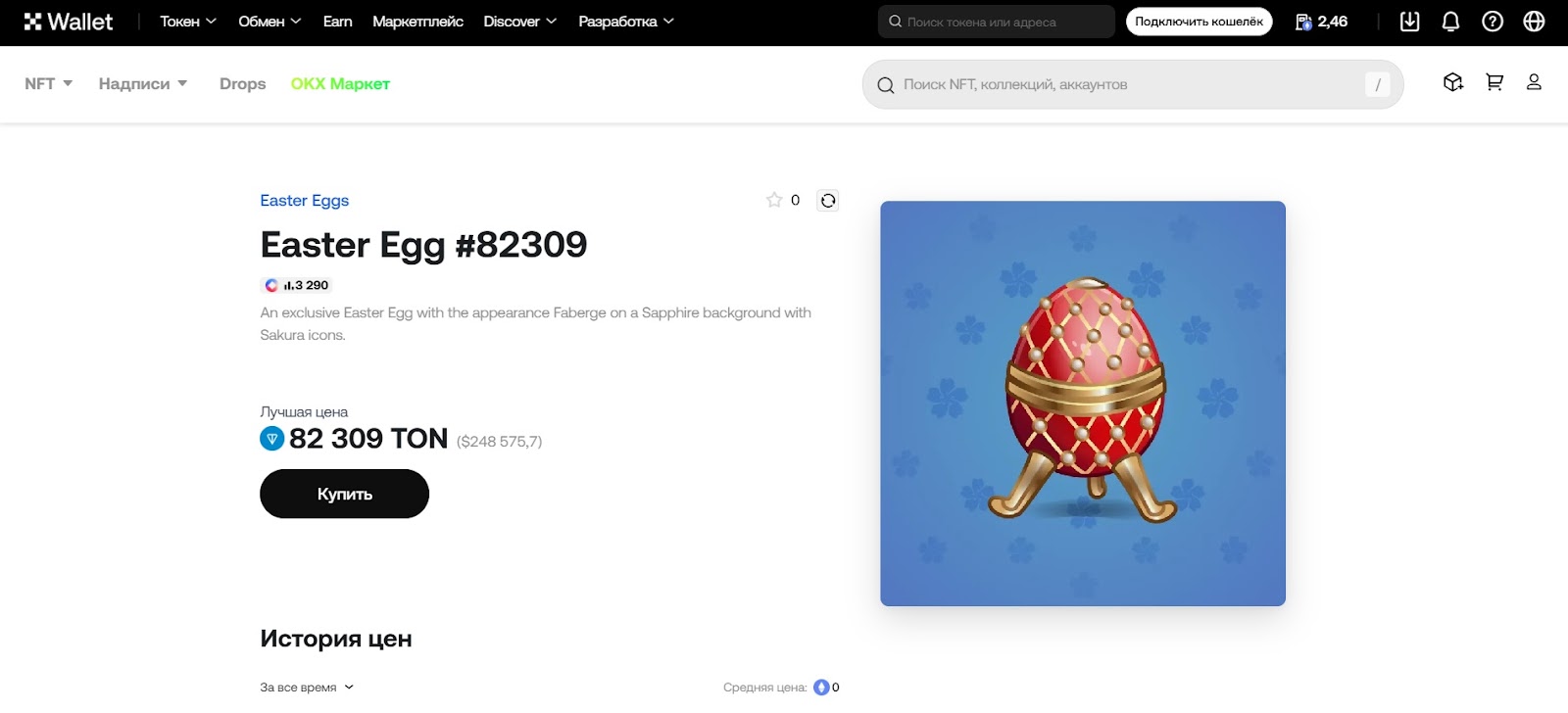 подарок easter egg nft тг цена