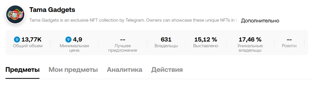 подарок tama gadget nft тг цена
