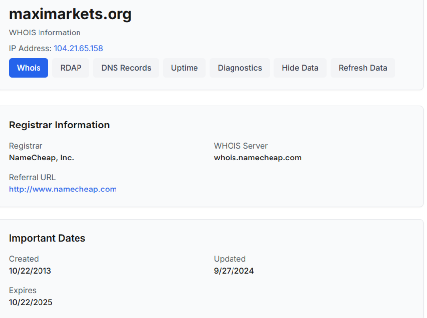 Pro Trading MaxiMarkets onl