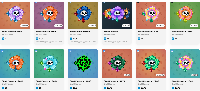 skull flower