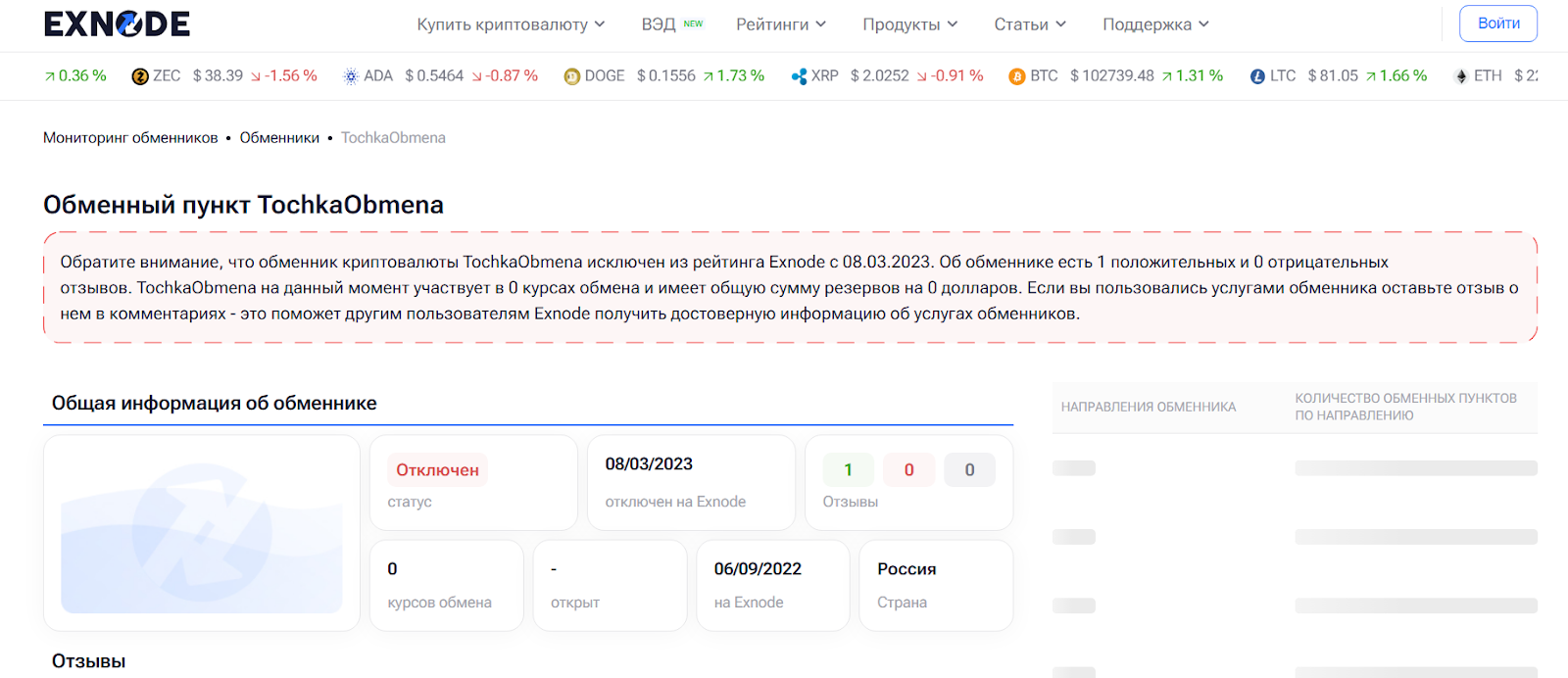 точка обмена обменник