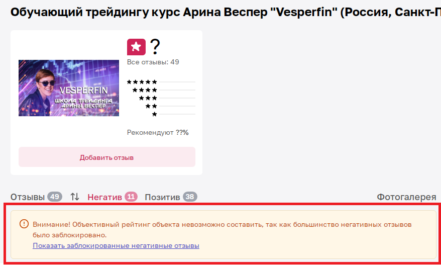 vesperfin code отзывы
