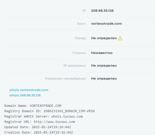 vortexotrade com