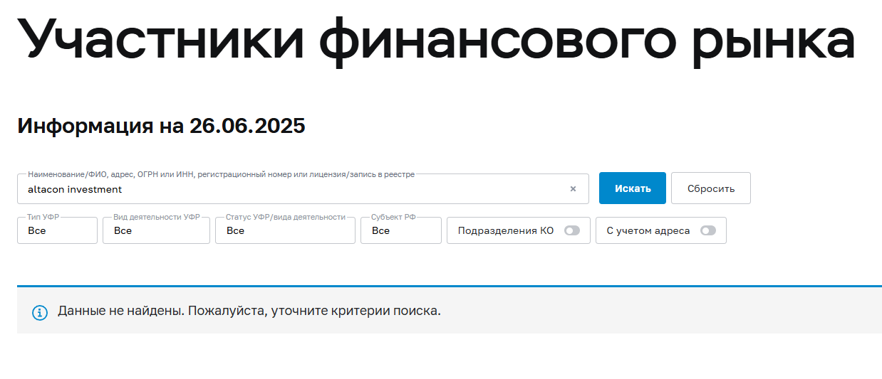 Altacon Investment