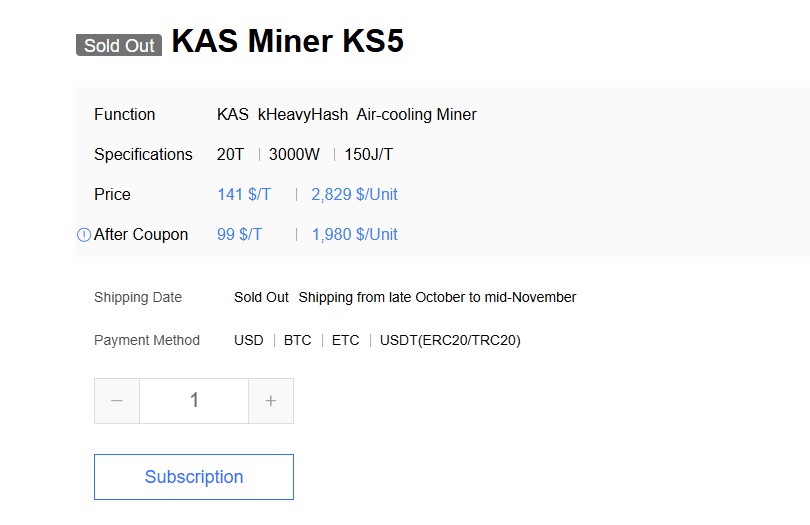 antminer ks5 pro 21th