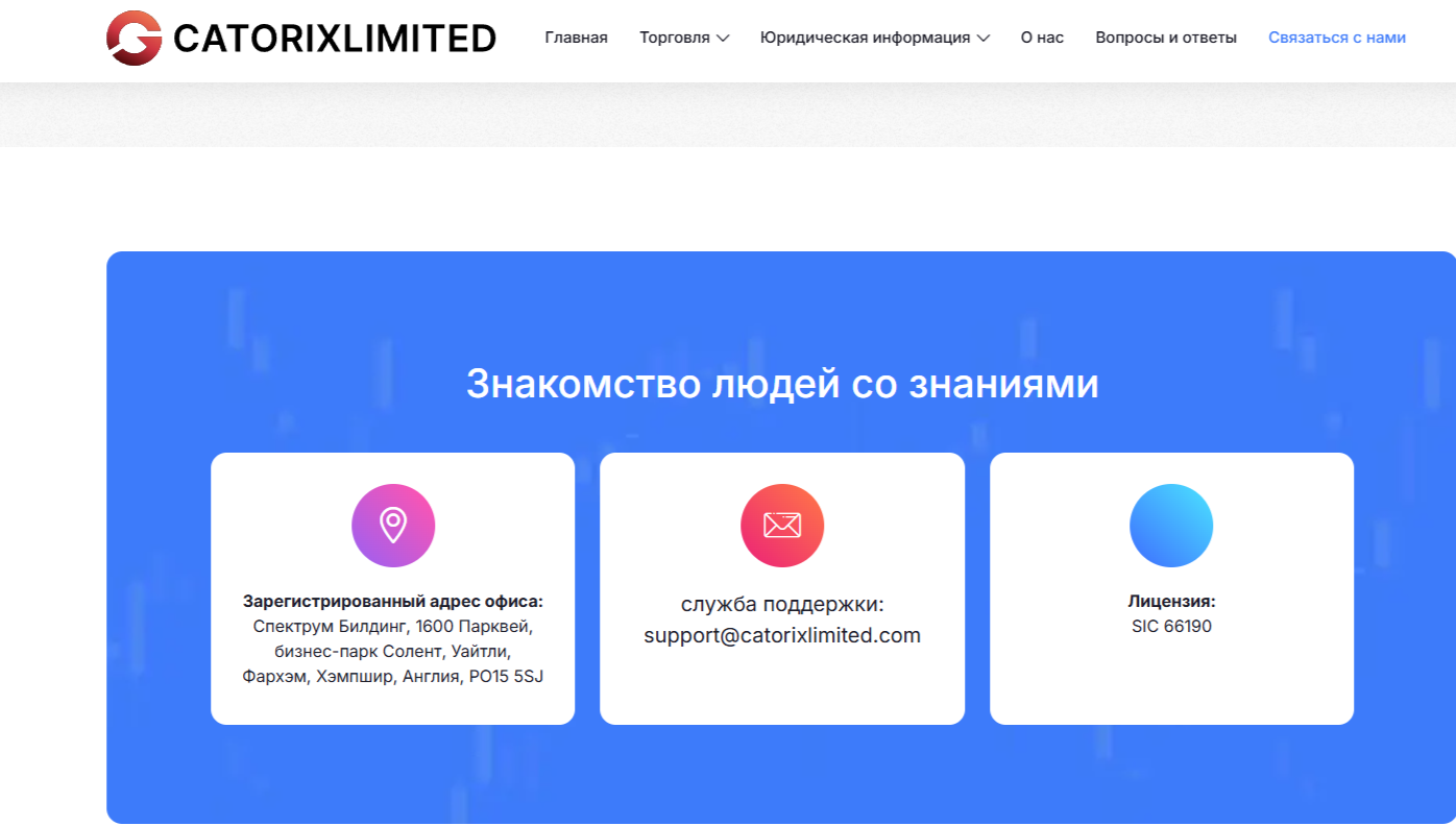 Catorixlimited брокер