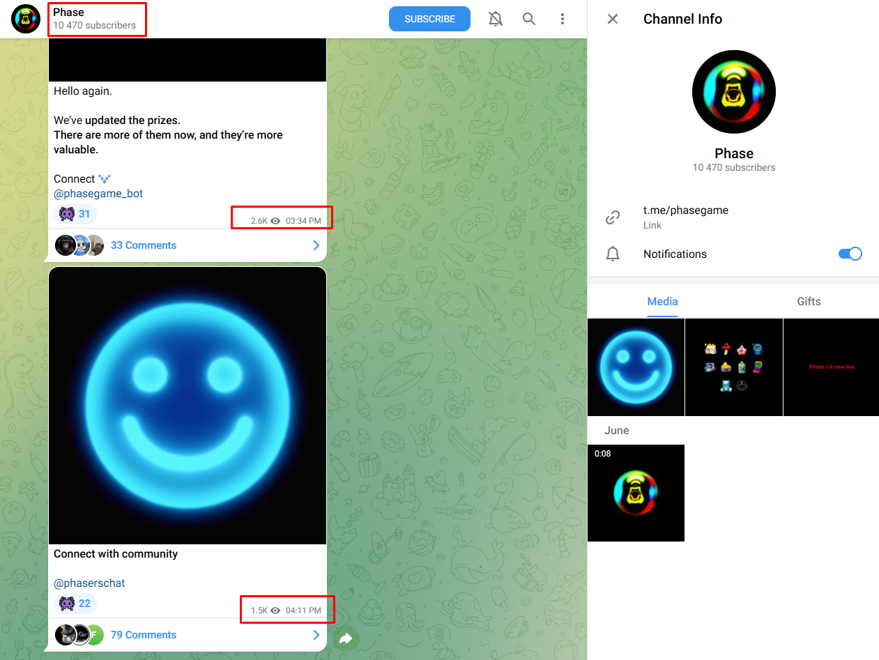 phasegame bot телеграмм канал