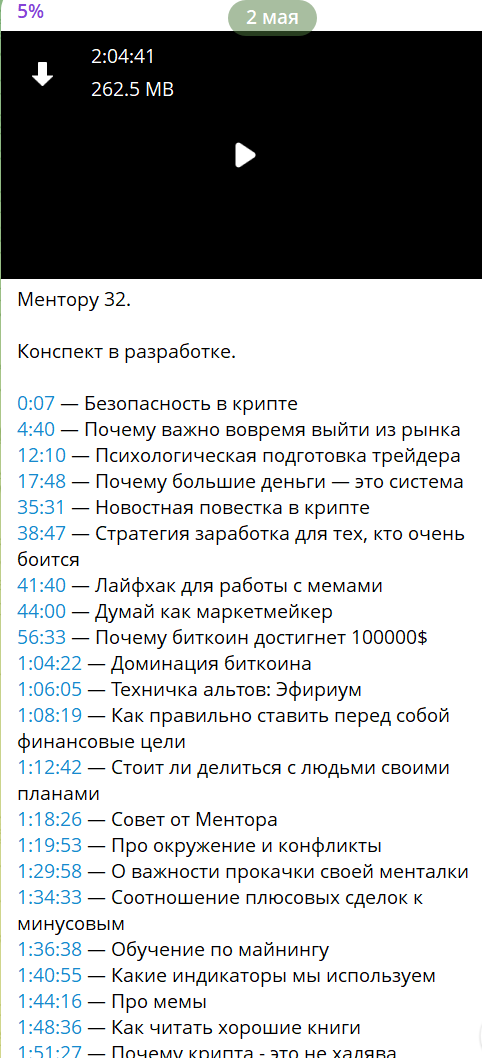 5% телеграмм канал