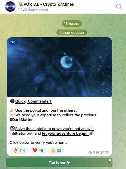 CyptoTonMines bot