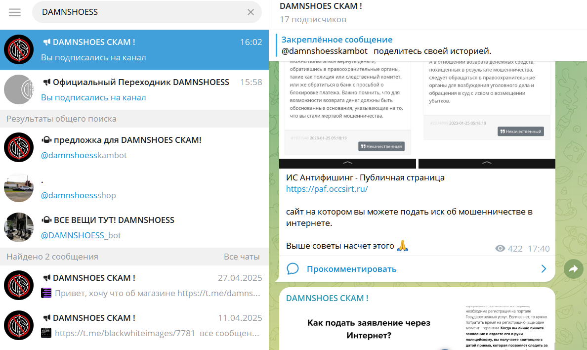 damnshoess обман