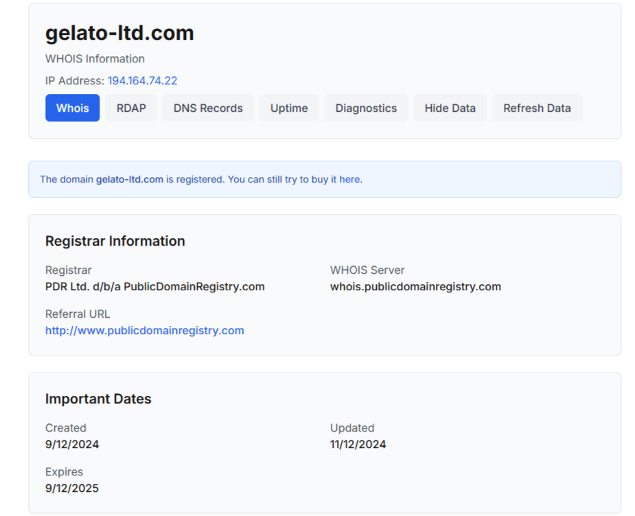 gelato ltd com