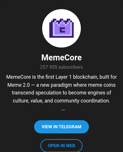 memecore токен