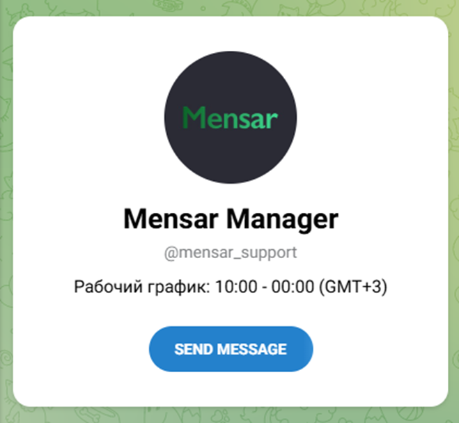Mensar Support
