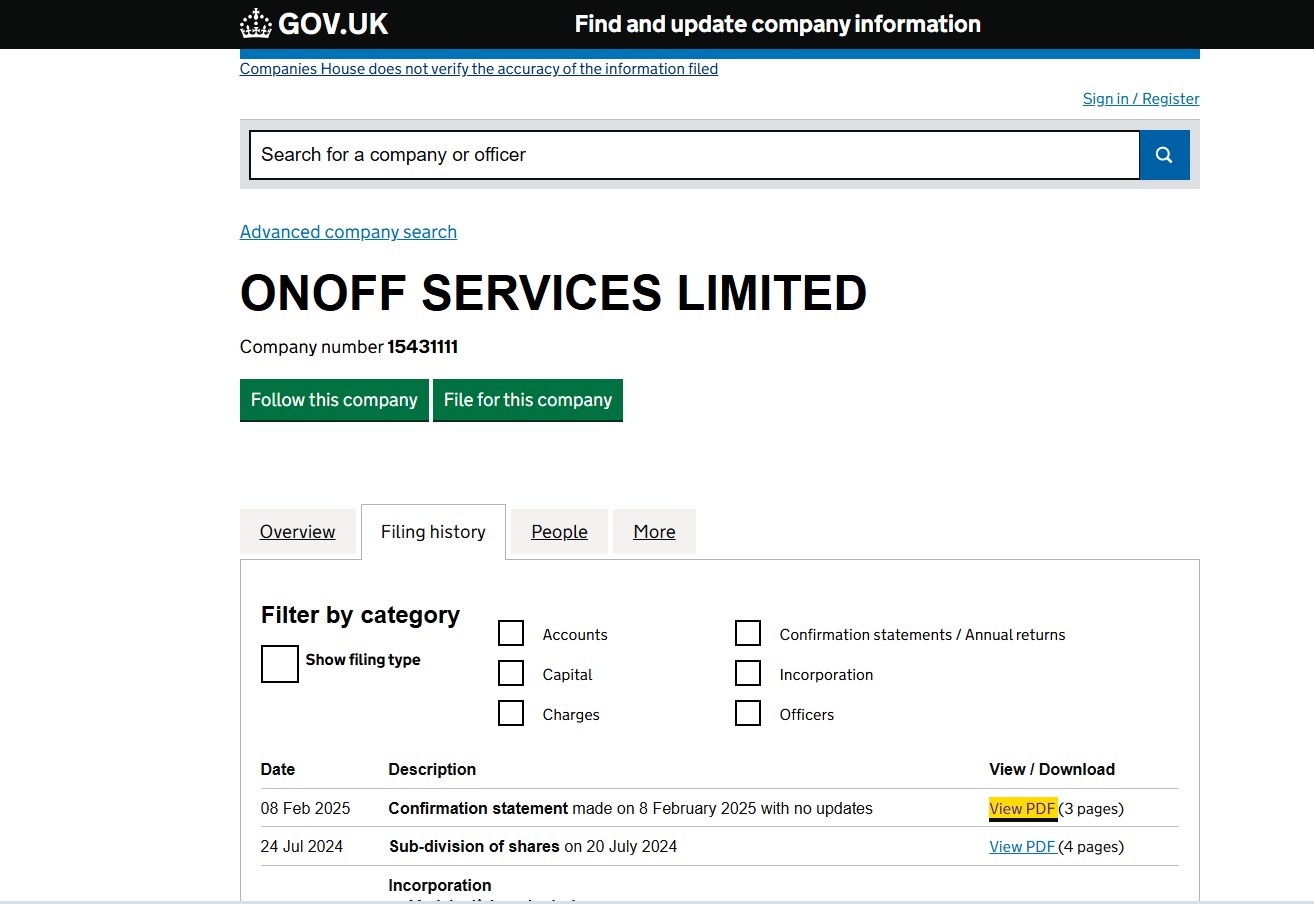 onoff биржа